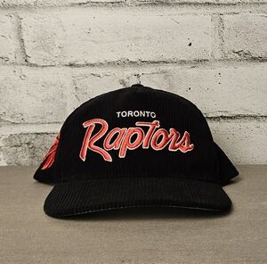 Toronto Raptors Corduroy Script Snapback Hat ’47 Hitch Adjustable Cap